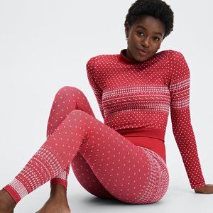 Fabletics High-Waisted Seamless Fair Isle 2 Piece outfit NWT